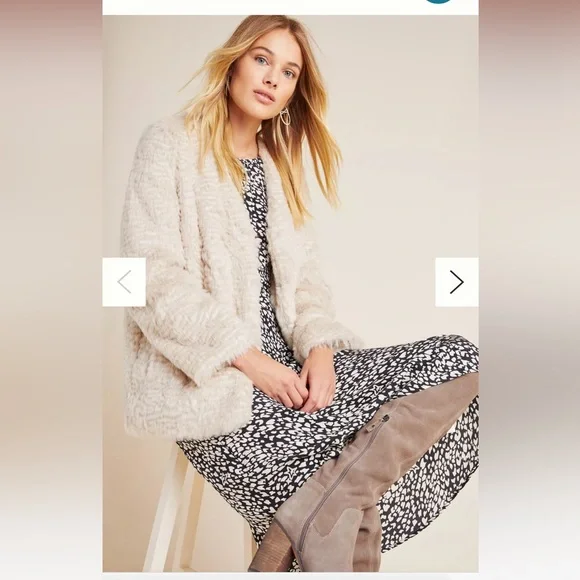 Anthropologie Fur by Unreal Fur Noemi Faux Fur Coat - Picture 4 of 5